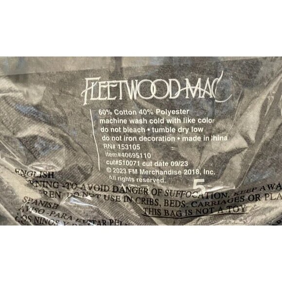 Fleetwood Mac +5 Heather Gray Crew Neck Rumors Band Graphic Short Sleeve Tee - Picture 6 of 6